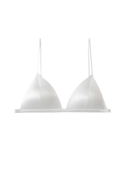 Ivory Molded Luxe Triangle Bra | Fleur du Mal