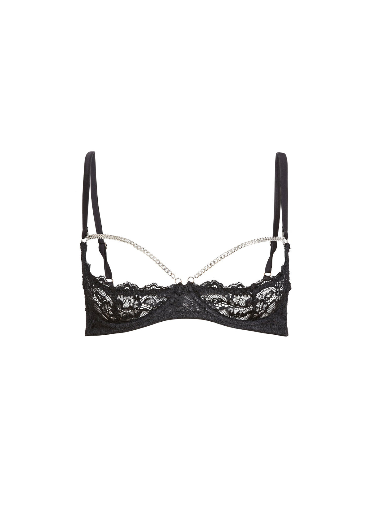 Black Bianca Chain Ouvert Bra | Fleur du Mal