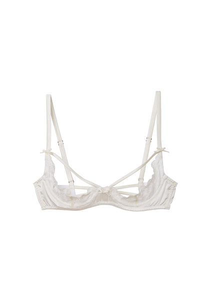 Ivory Charlotte Peekaboo Bra | Fleur du Mal