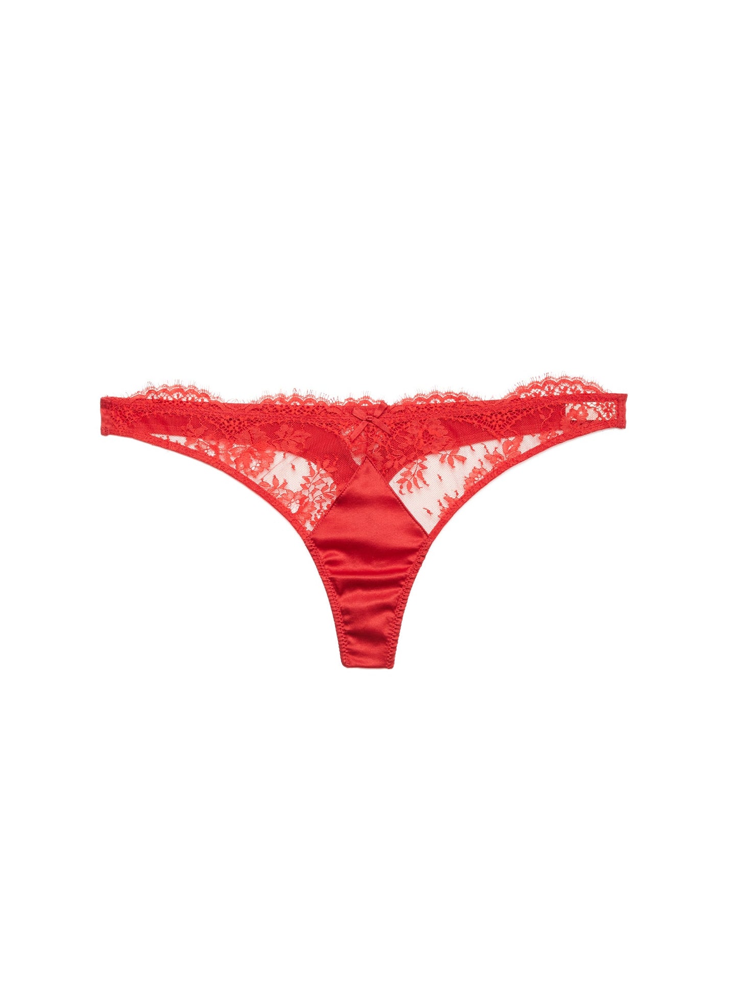 Red Frankie Lace Thong | Fleur du Mal