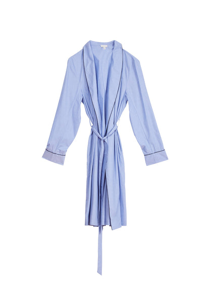 Pacific Blue Men's Poplin Robe | Fleur du Mal