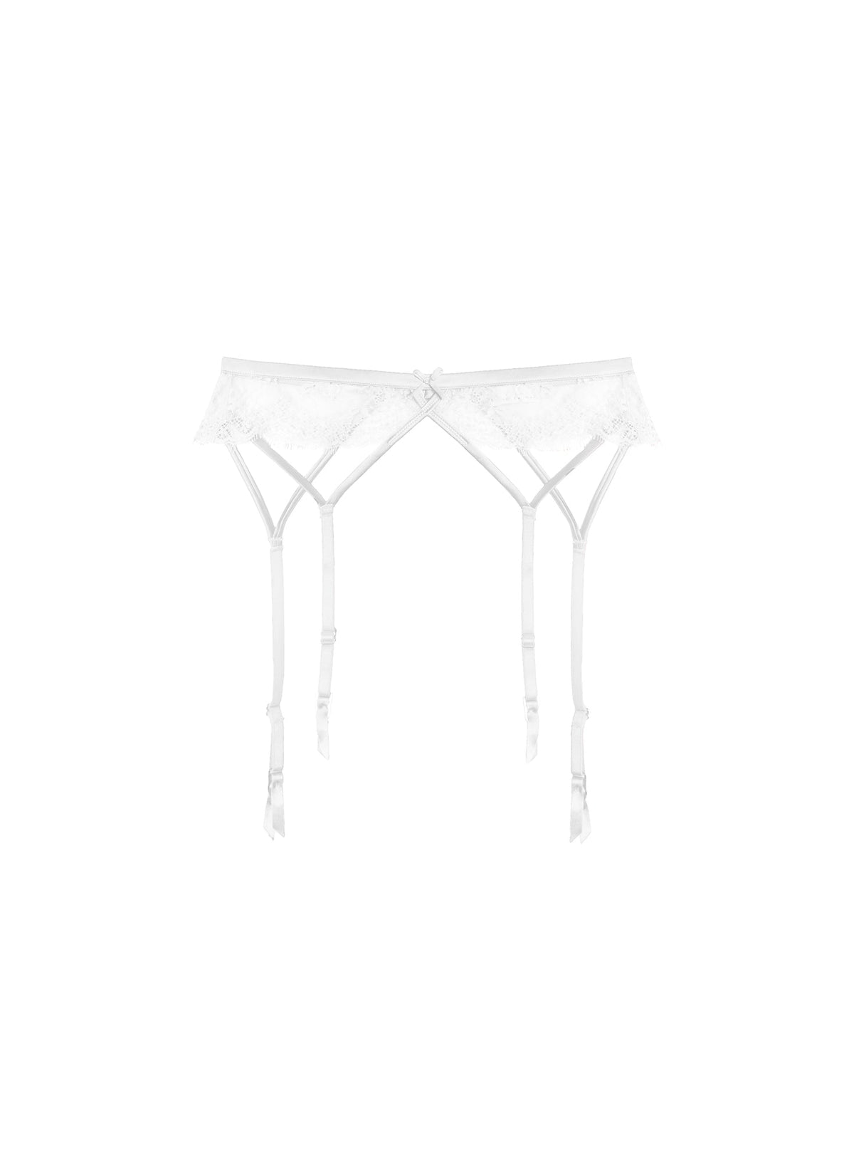 Ivory Frankie Lace Strappy Garter Belt | Fleur du Mal