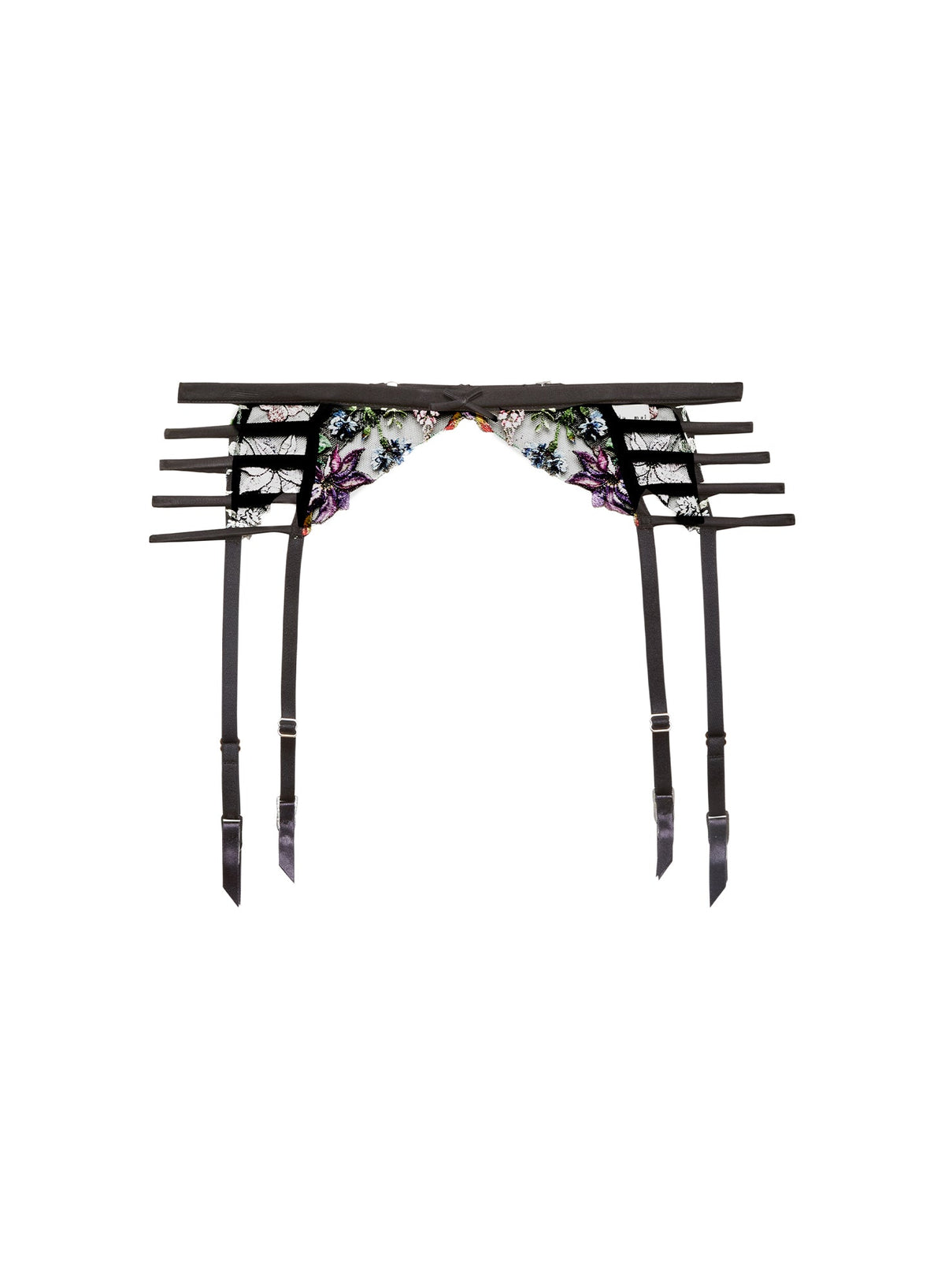 Black Wildfleur Garter Belt | Fleur du Mal