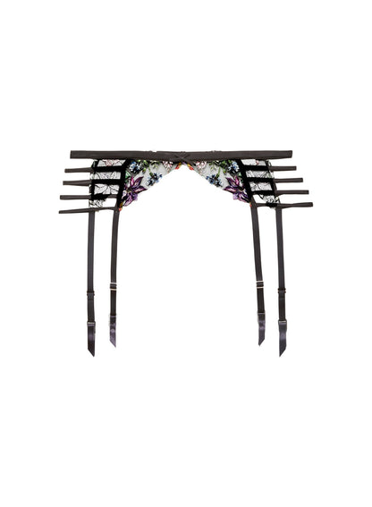 Black Wildfleur Garter Belt | Fleur du Mal