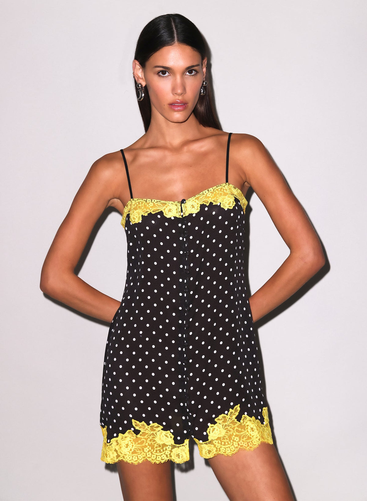 Small Dot Black Juliet Button Slip | Fleur du Mal