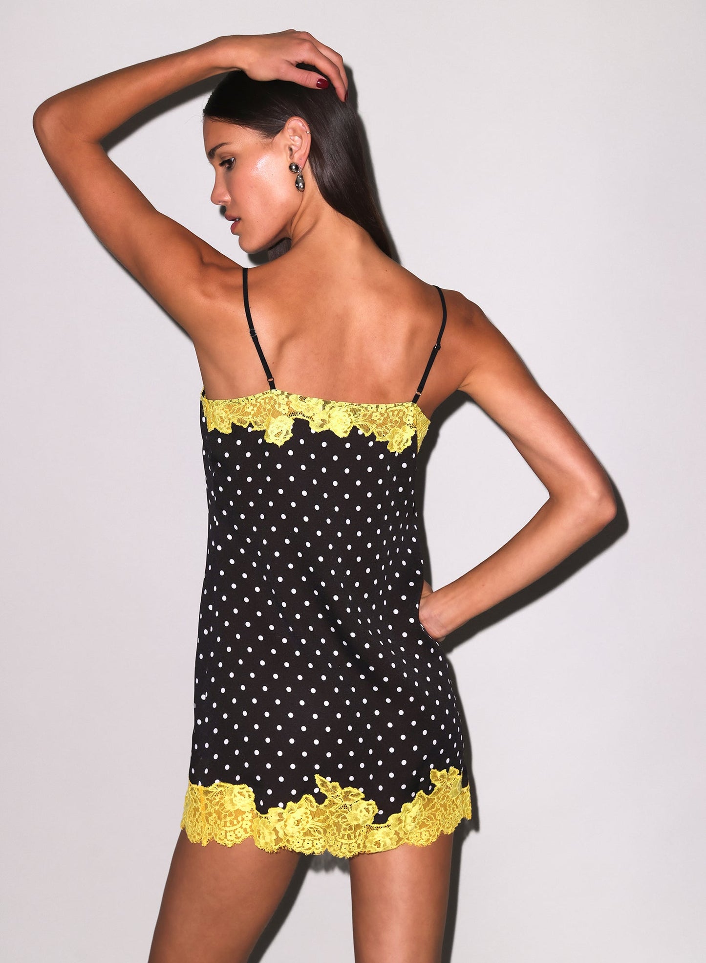 Small Dot Black Juliet Button Slip | Fleur du Mal