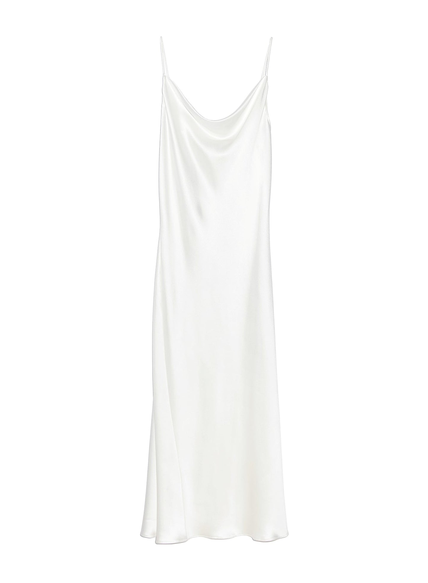 White Silk Cowl Slip Dress | Fleur du Mal