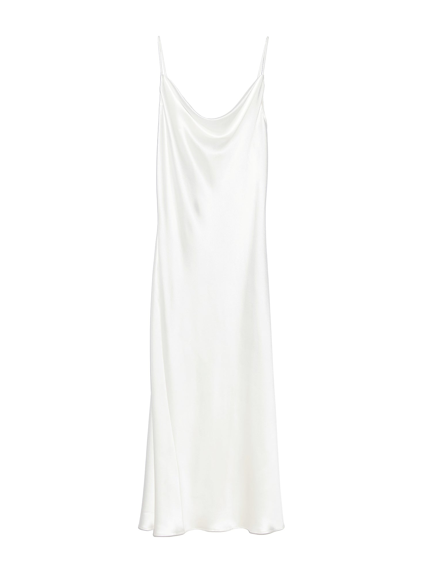 White Silk Cowl Slip Dress | Fleur du Mal