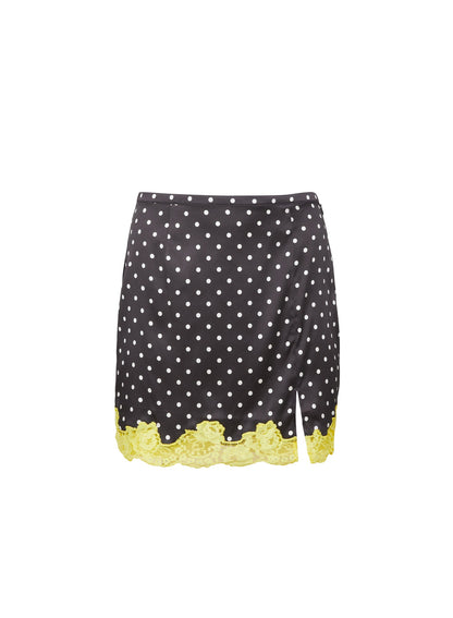 Small Dot Black Juliet Lace Slip Skirt | Fleur du Mal