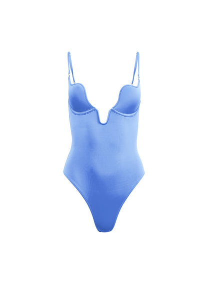 Mediterranean Blue Seduce U-Plunge One Piece | Fleur du Mal