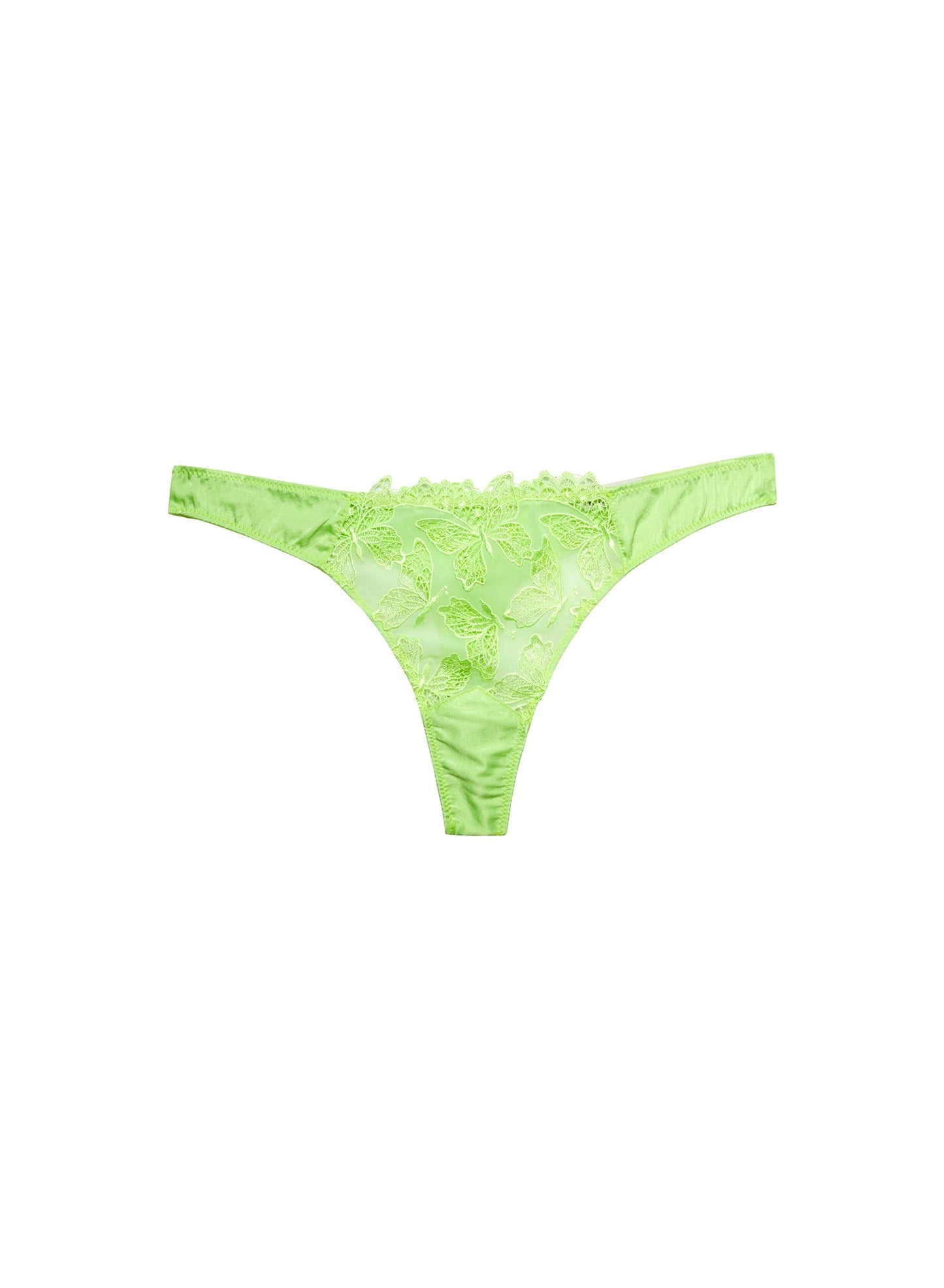 Light Neon Green Papillon Thong | Fleur du Mal