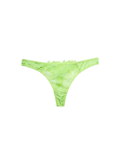 Light Neon Green Papillon Thong | Fleur du Mal