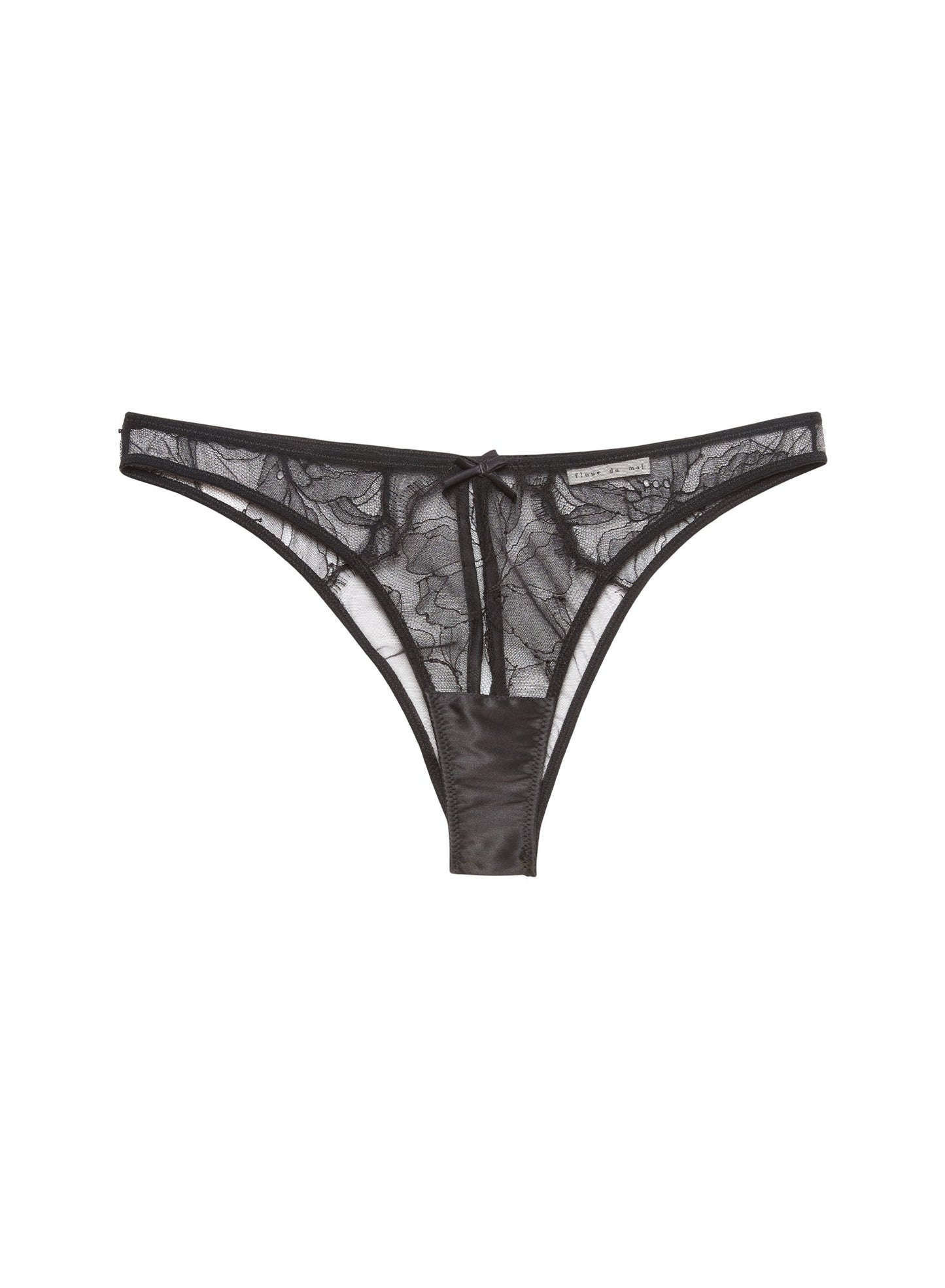 Black Sophia Lace Ouvert Cheeky | Fleur du Mal