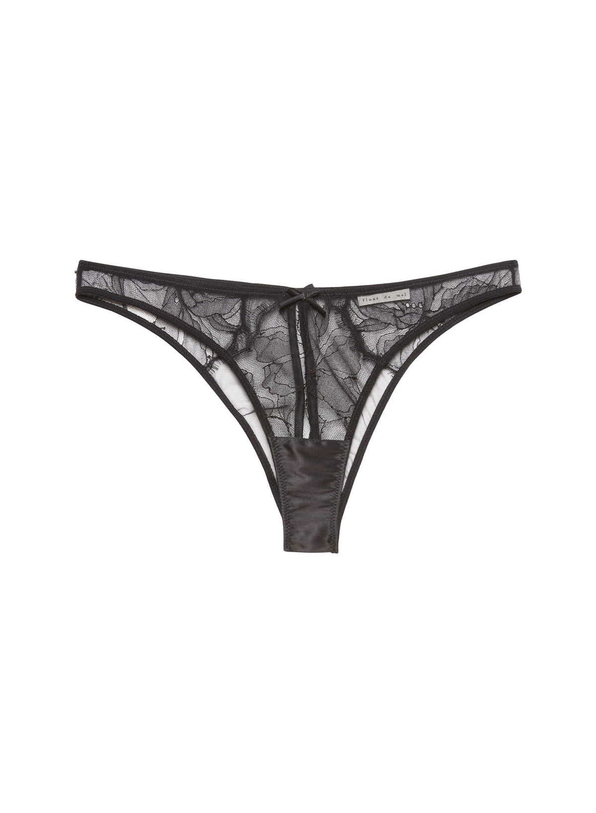 Black Sophia Lace Ouvert Cheeky | Fleur du Mal