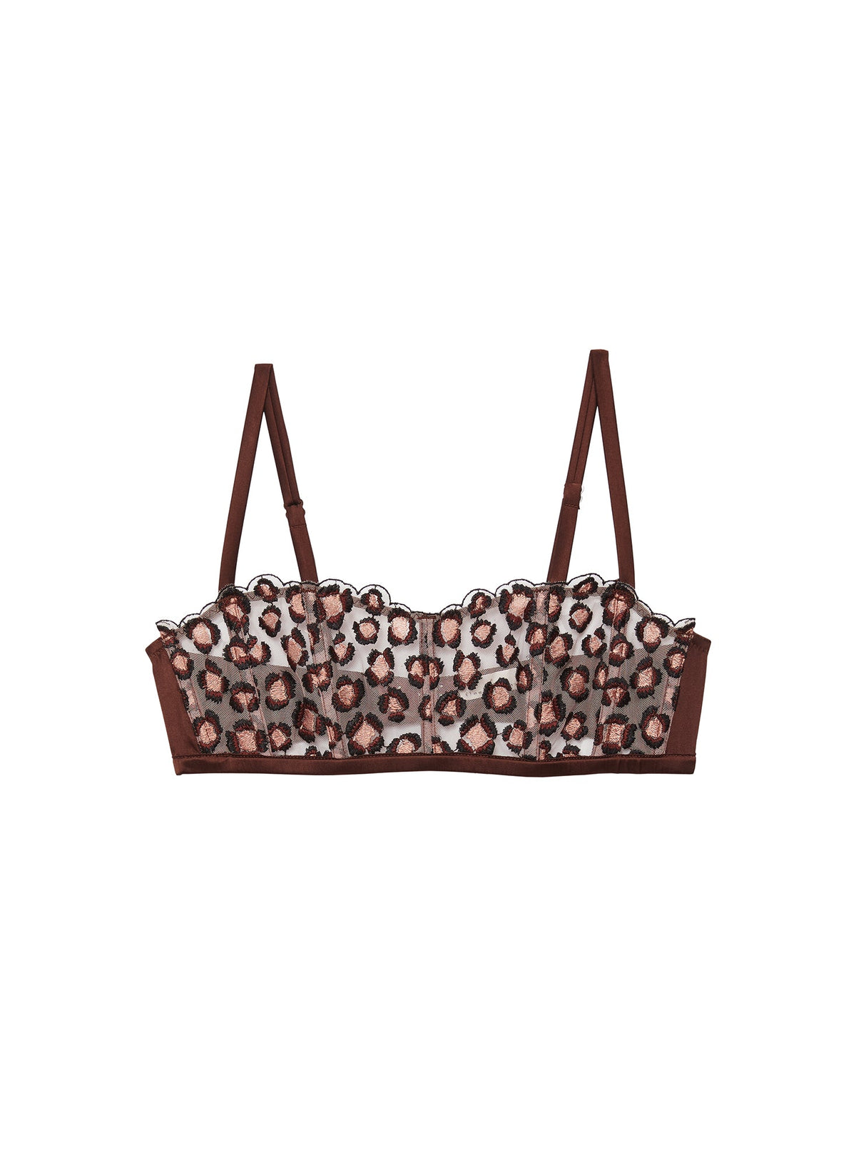 Leopard Embroidery Boned Bralette | Fleur du Mal