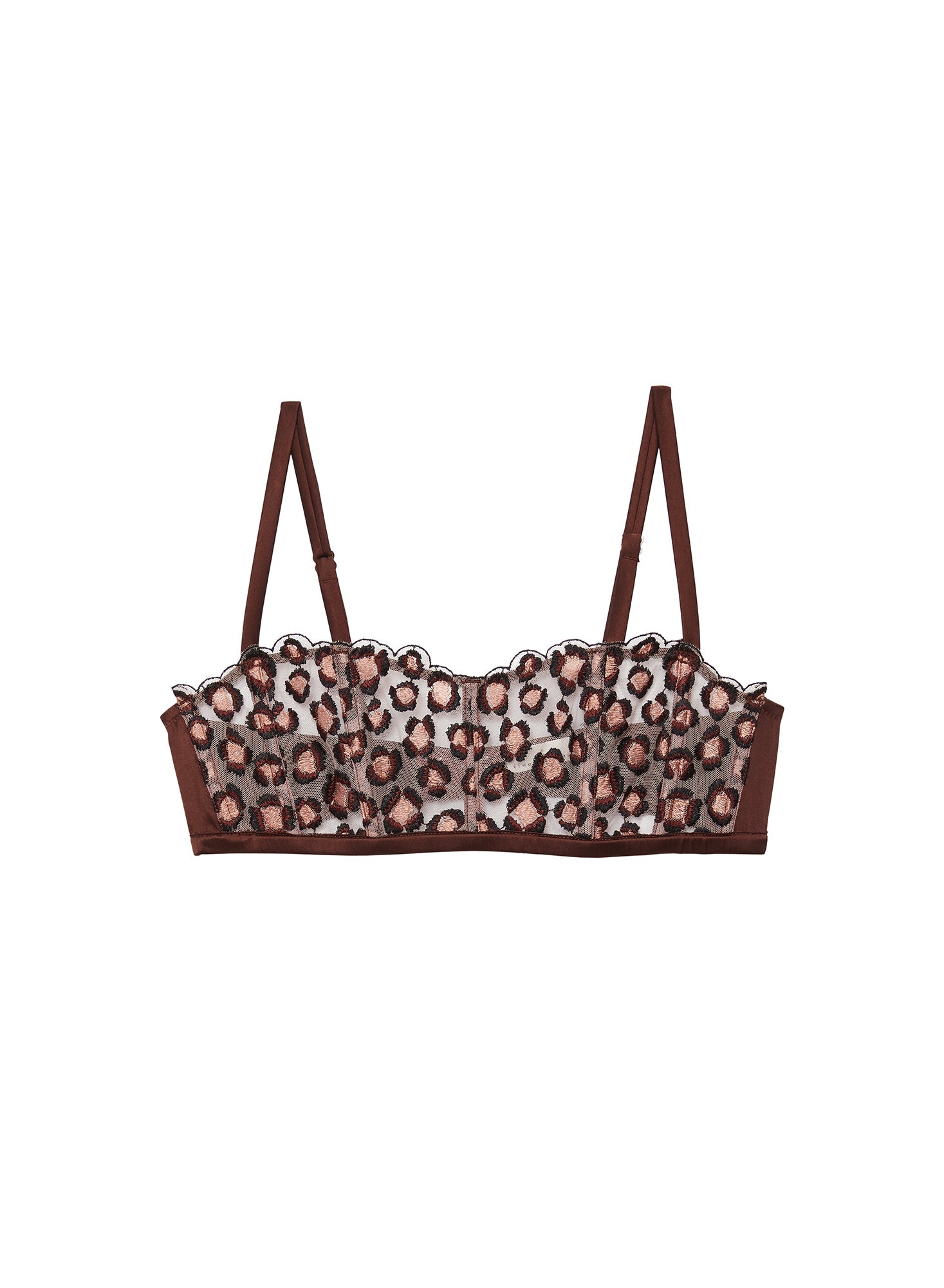 Leopard Embroidery Boned Bralette | Fleur du Mal
