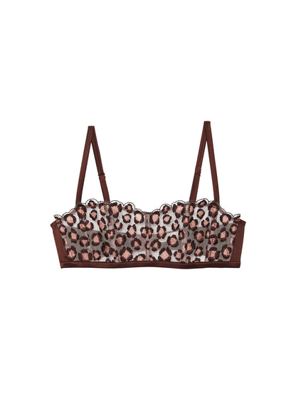 Leopard Embroidery Boned Bralette | Fleur du Mal