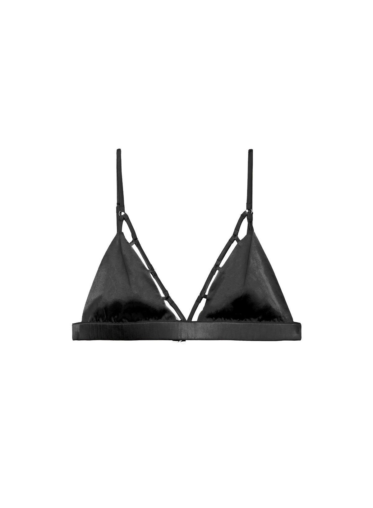 Black Échelle Luxe Triangle Bra | Fleur du Mal