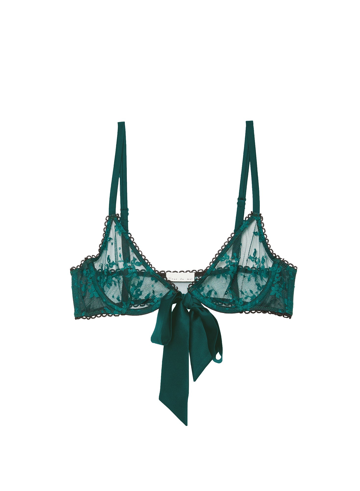 Crystal Teal Untie Me Demi Bra | Fleur du Mal