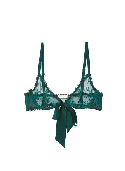 Crystal Teal Untie Me Demi Bra | Fleur du Mal