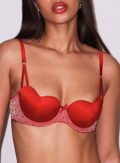 Red Amour Balconette Bra | Fleur du Mal