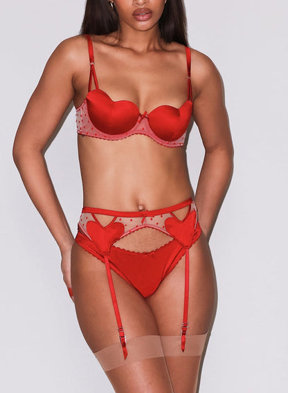 Red Amour Garter Belt | Fleur du Mal