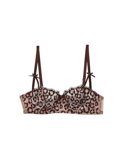 Leopard Embroidery Balconette Bra | Fleur du Mal