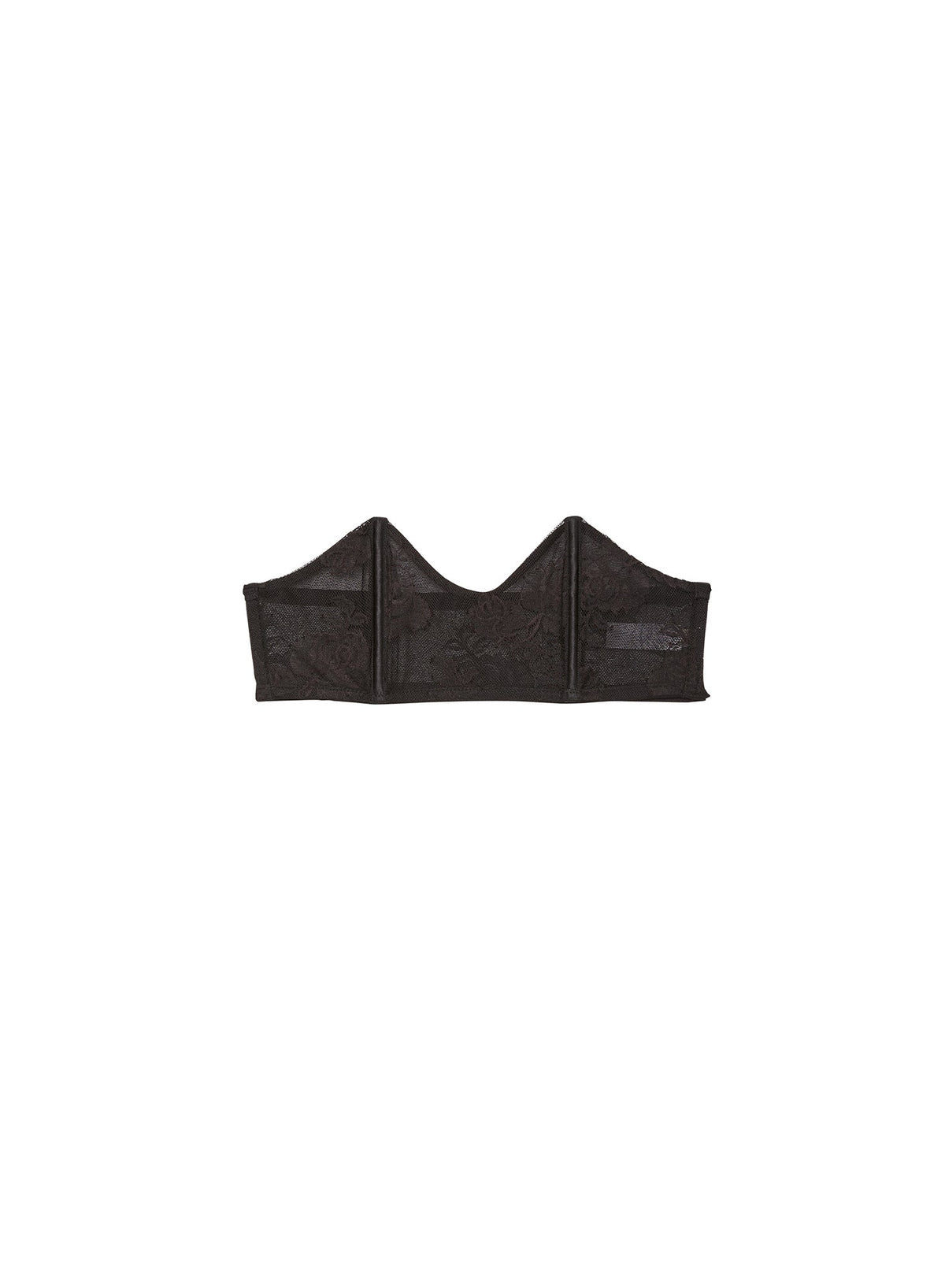 Black Bouquet Lace Bandeau Bra | Fleur du Mal