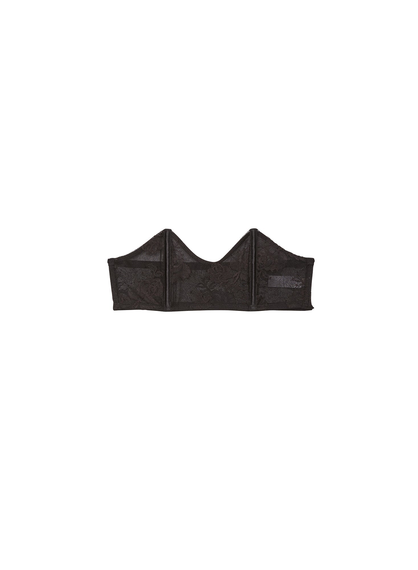 Black Bouquet Lace Bandeau Bra | Fleur du Mal