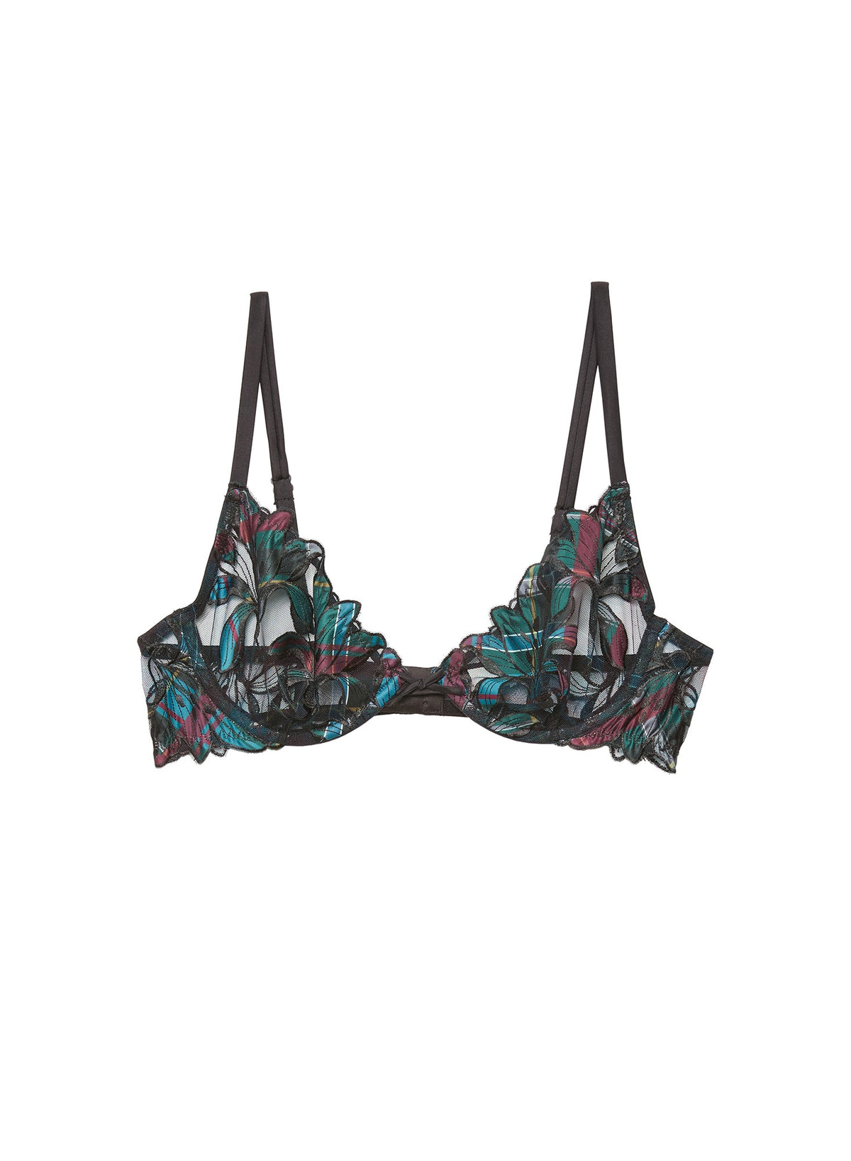 Lily Embroidery Plunge Demi Bra | Fleur du Mal