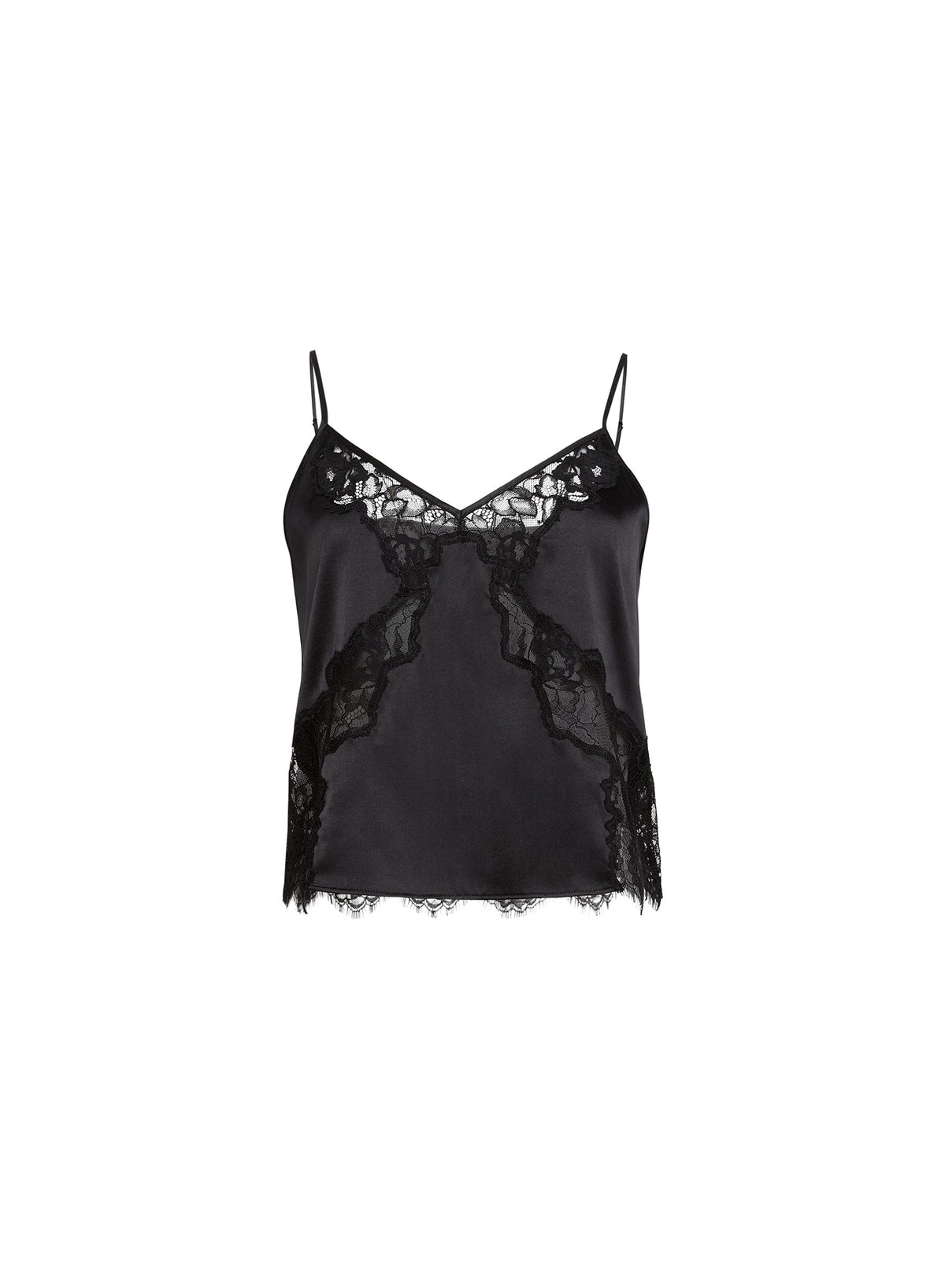 Black Juliet Lace Silk Cami | Fleur du Mal