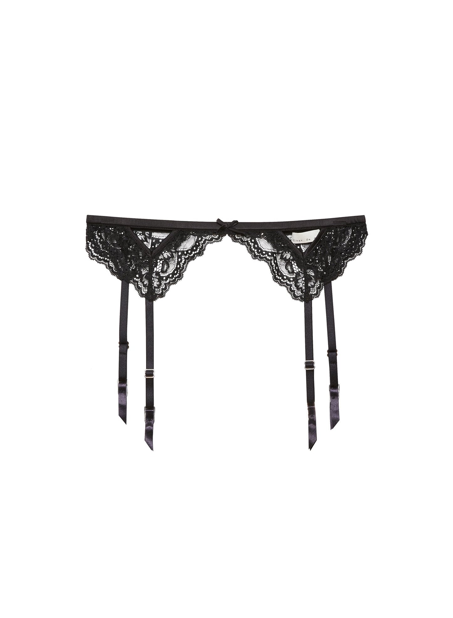 Black Bianca Lace Garter Belt | Fleur du Mal