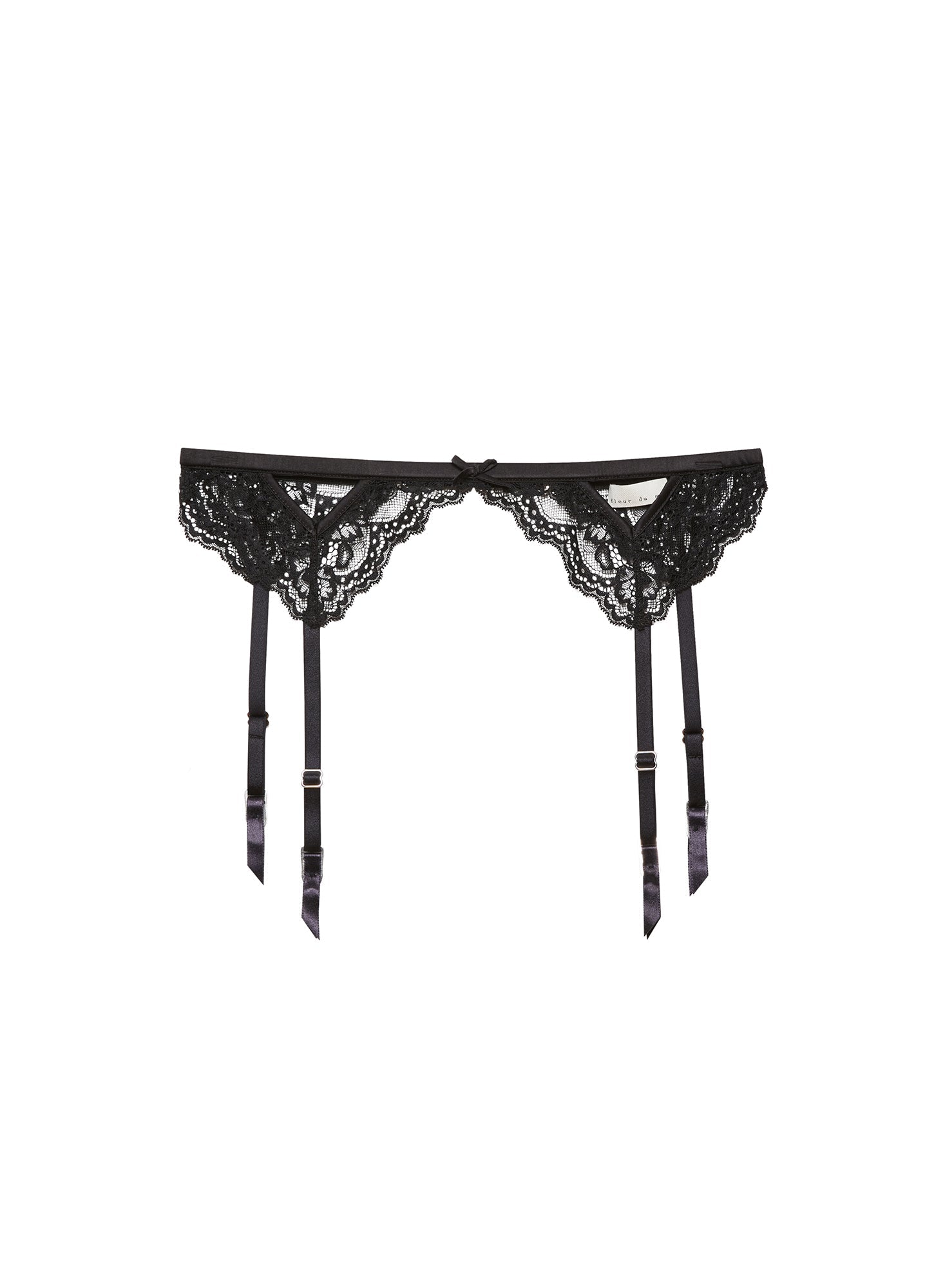 Black Bianca Lace Garter Belt | Fleur du Mal