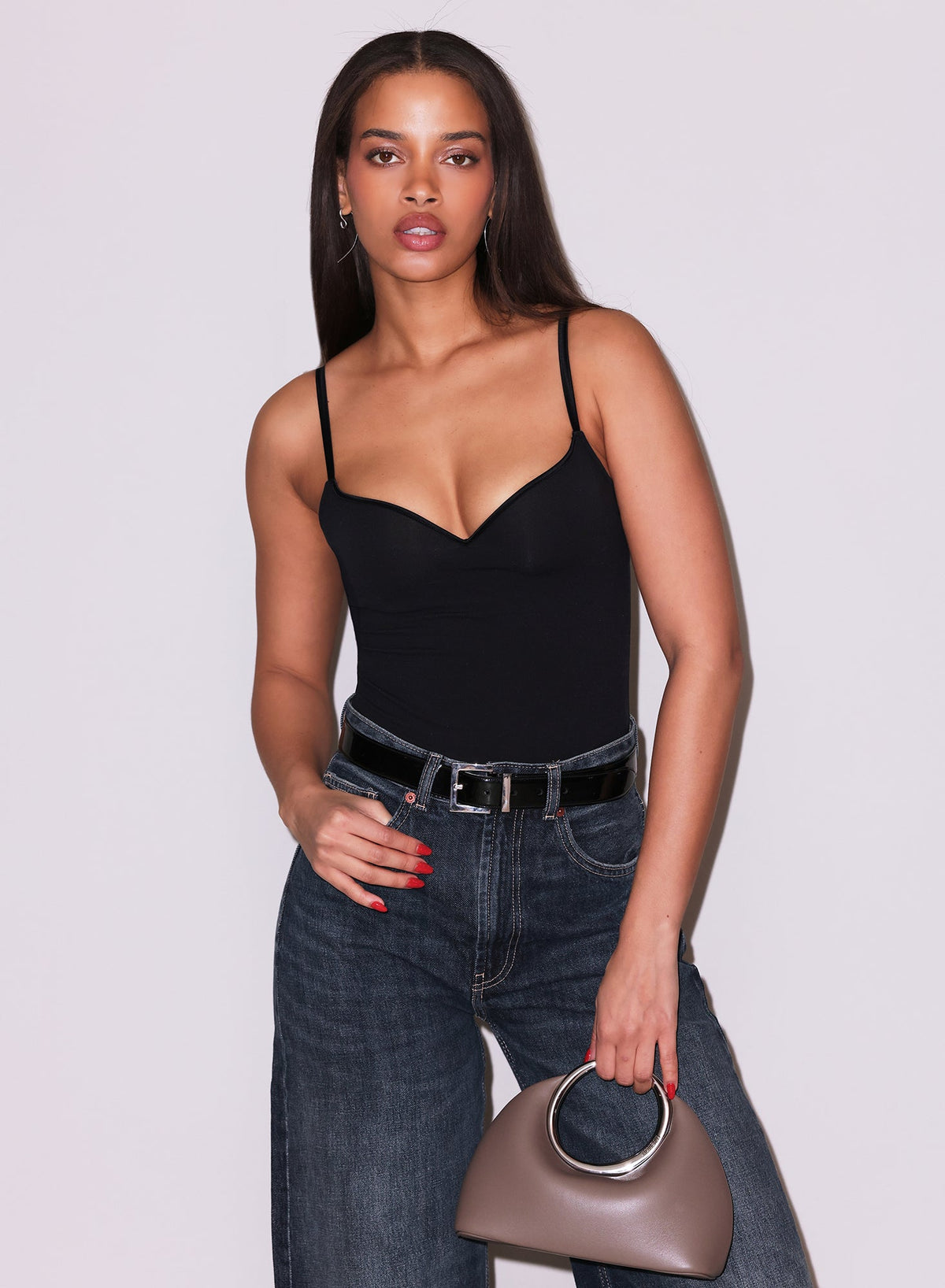 Black Jersey Built-In Bra Cami | Fleur du Mal