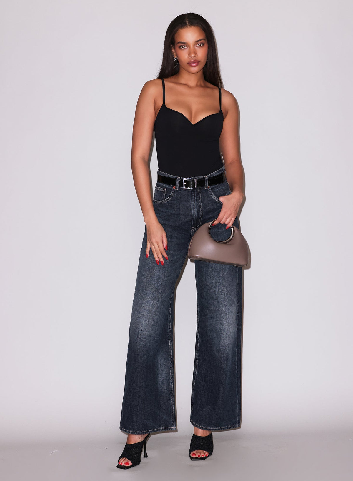 Black Jersey Built-In Bra Cami | Fleur du Mal