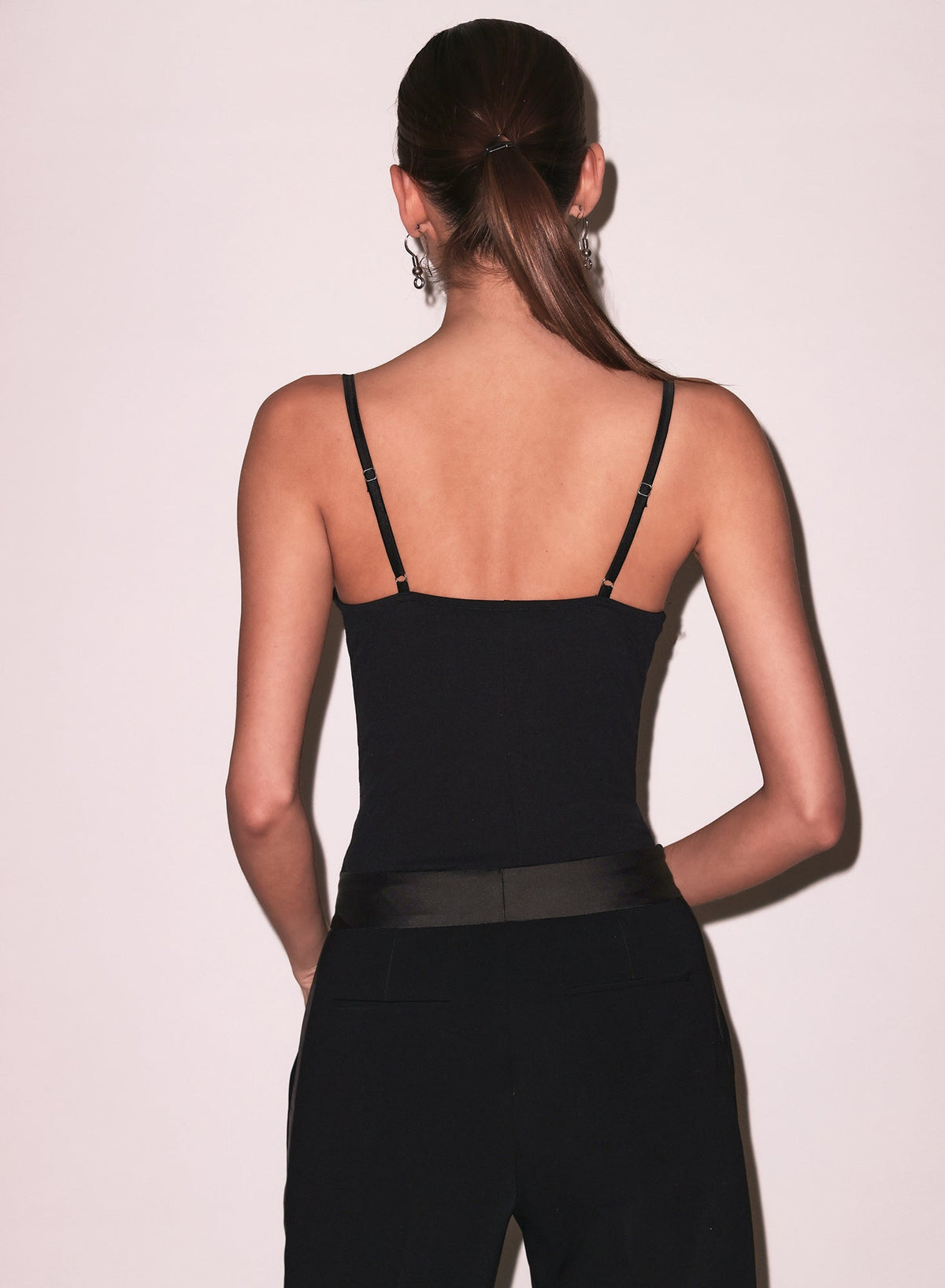 Black Jersey Built-In Bra Cami | Fleur du Mal