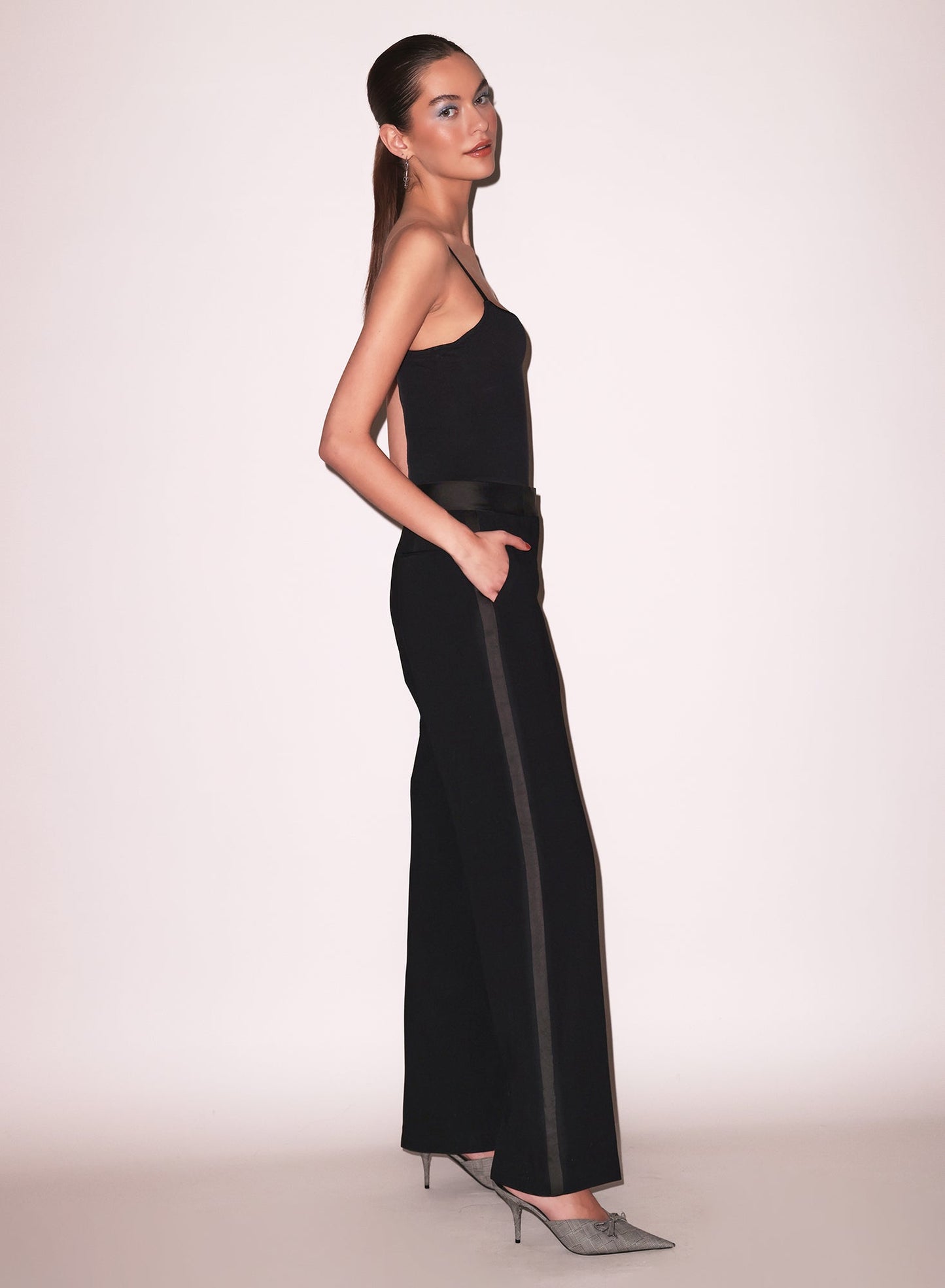 Black Jersey Built-In Bra Cami | Fleur du Mal