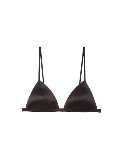 Black Molded Luxe Triangle Bra | Fleur du Mal