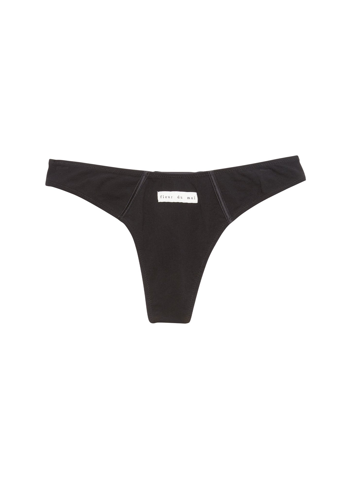 Black Organic Cotton Thong | Fleur du Mal