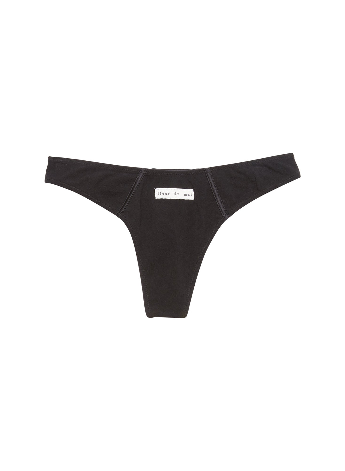 Black Organic Cotton Thong | Fleur du Mal