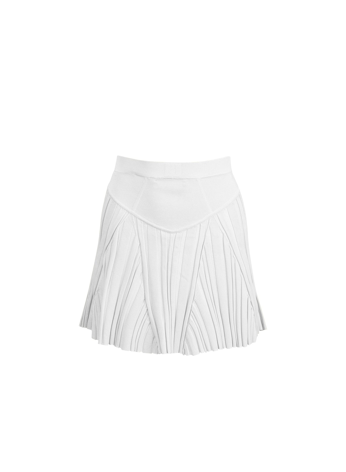 Ivory Rib Flared Skirt | Fleur du Mal