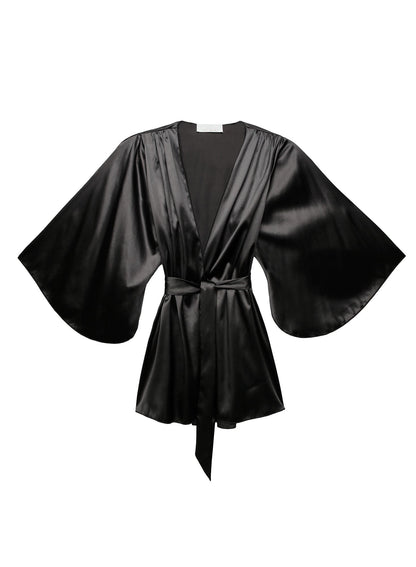 Black Angel Sleeve Robe | Fleur du Mal
