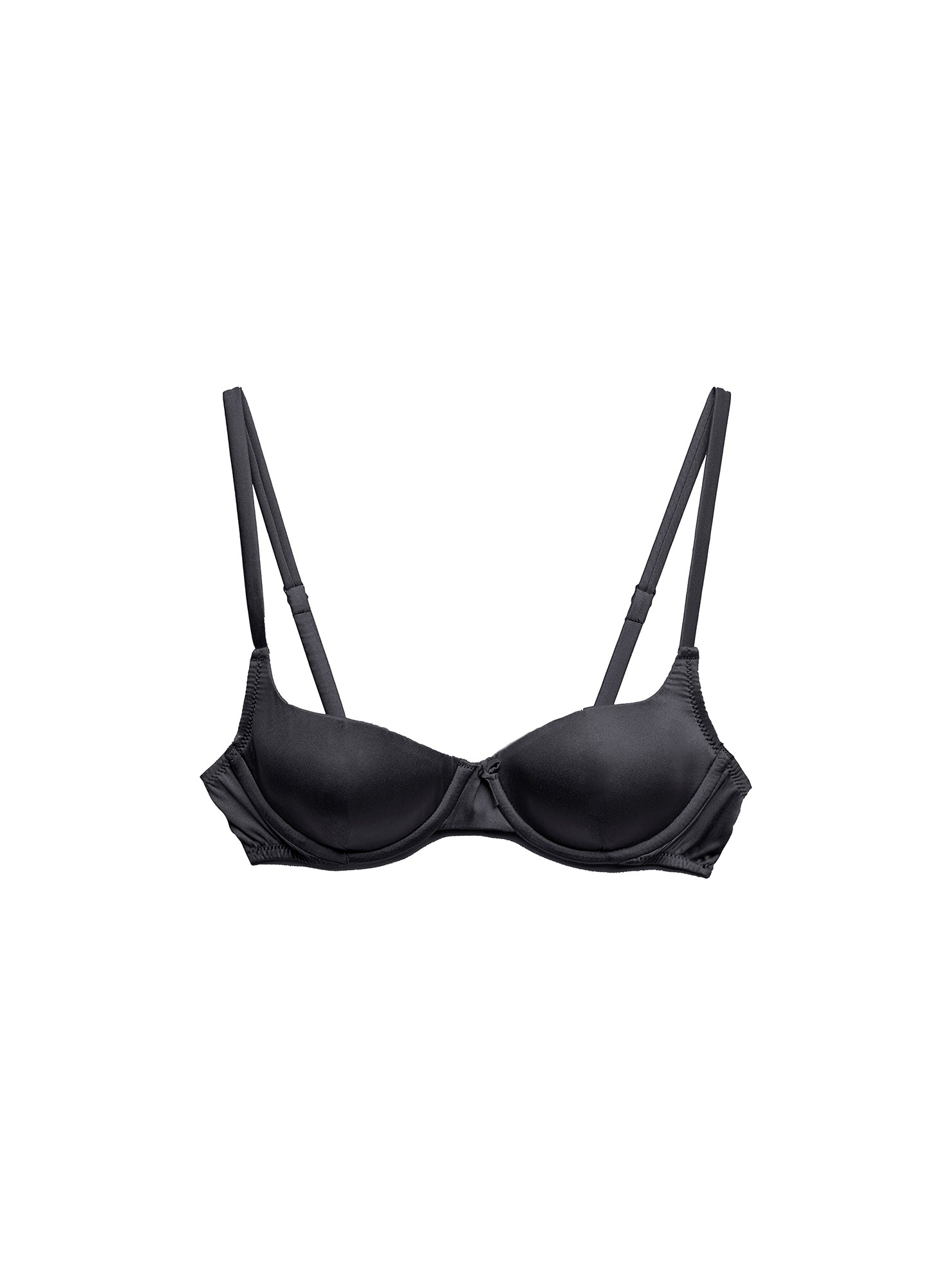 Black Seamless Luxe Balconette Bra | Fleur du Mal