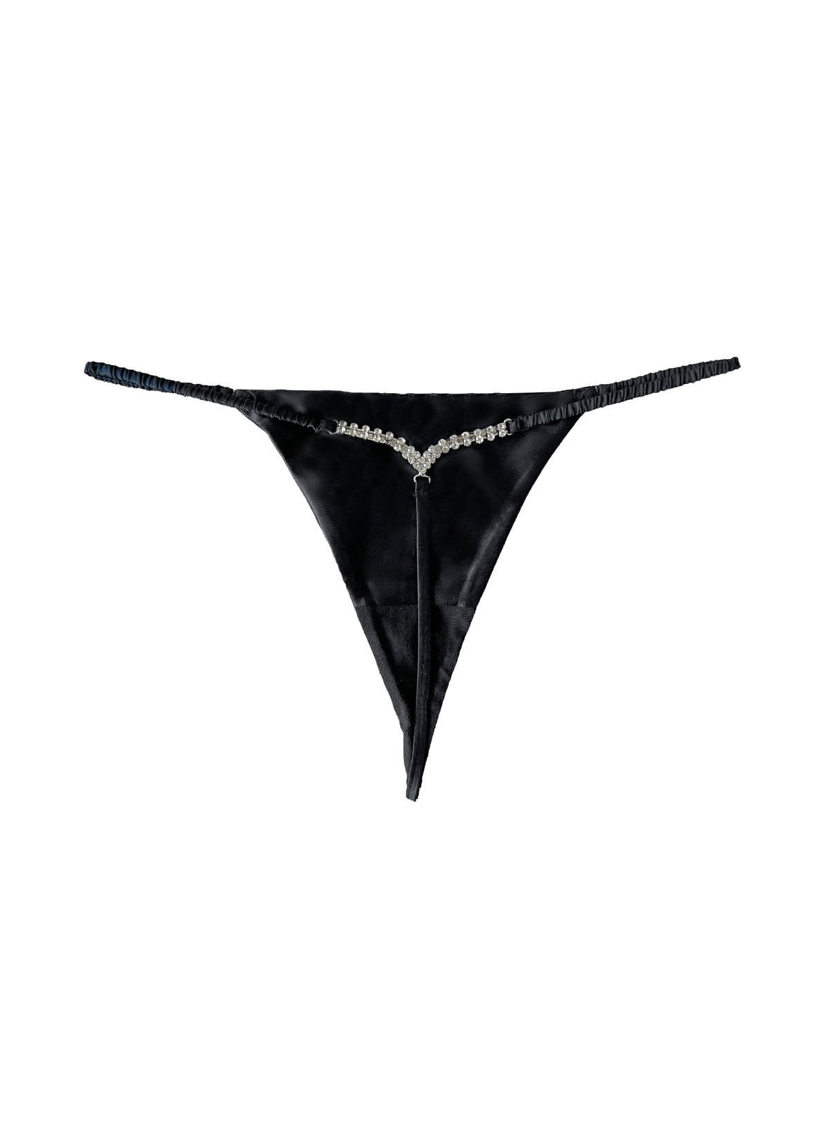 Black Crystal Luxe V String | Fleur du Mal