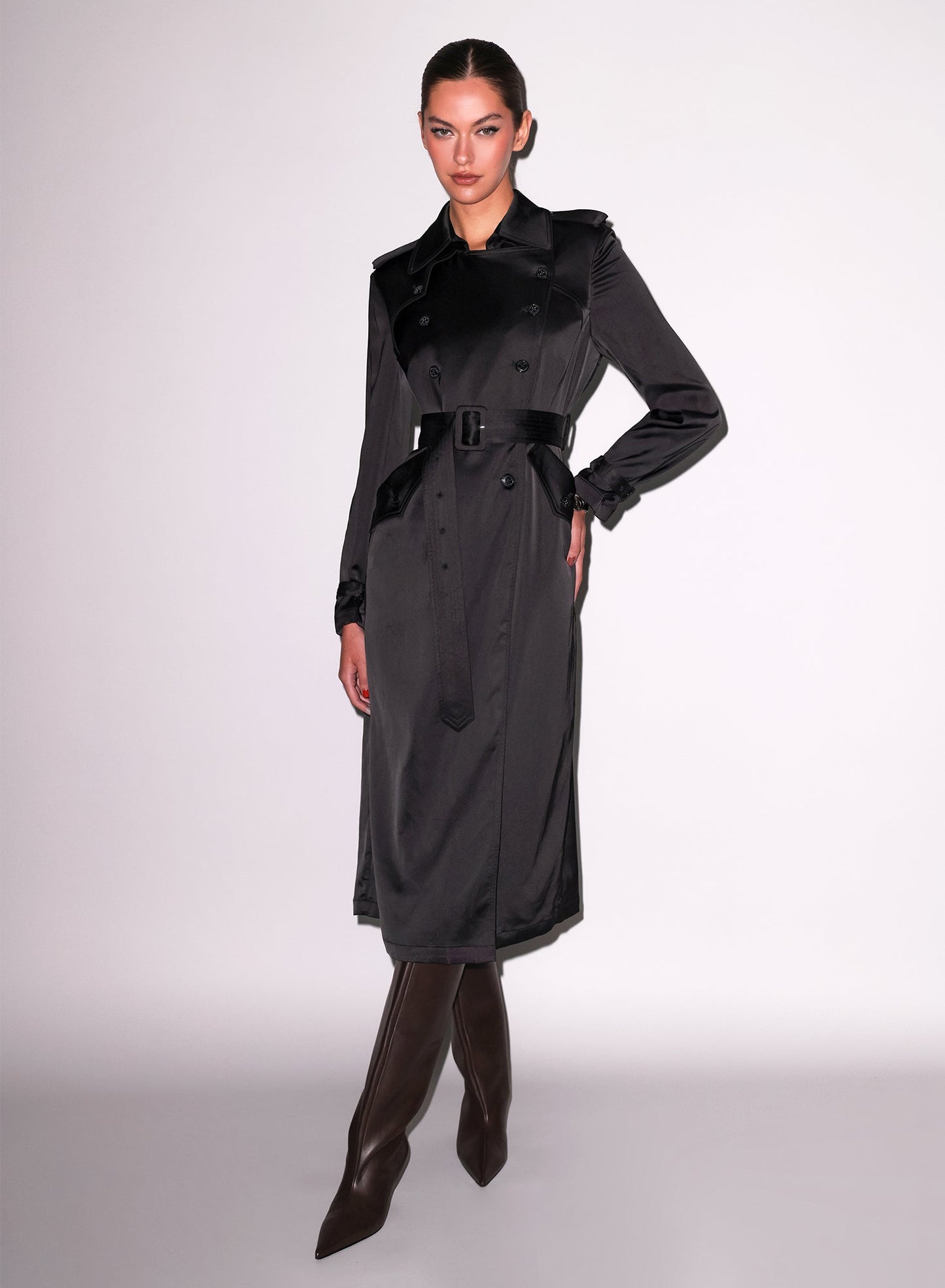 Black Luxe Trench Coat | Fleur du Mal
