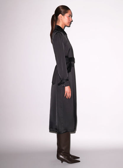 Black Luxe Trench Coat | Fleur du Mal