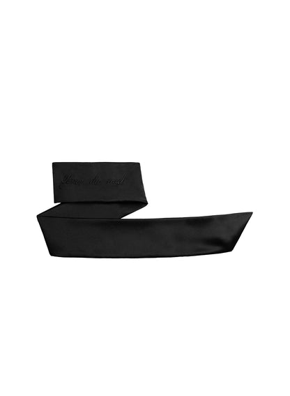 Black Fleur du Mal Silk Blindfold | Fleur du Mal