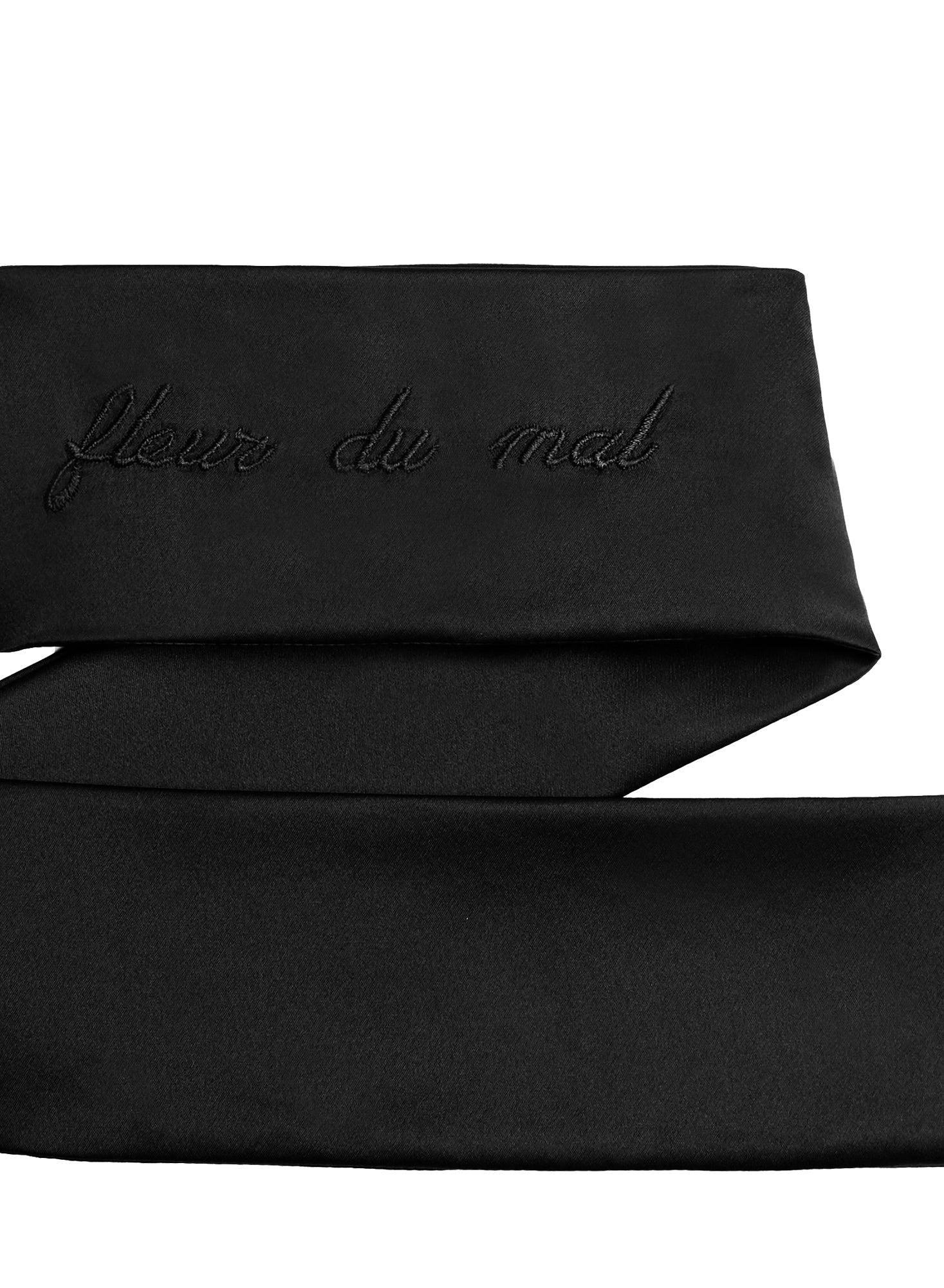 Black Fleur du Mal Silk Blindfold | Fleur du Mal