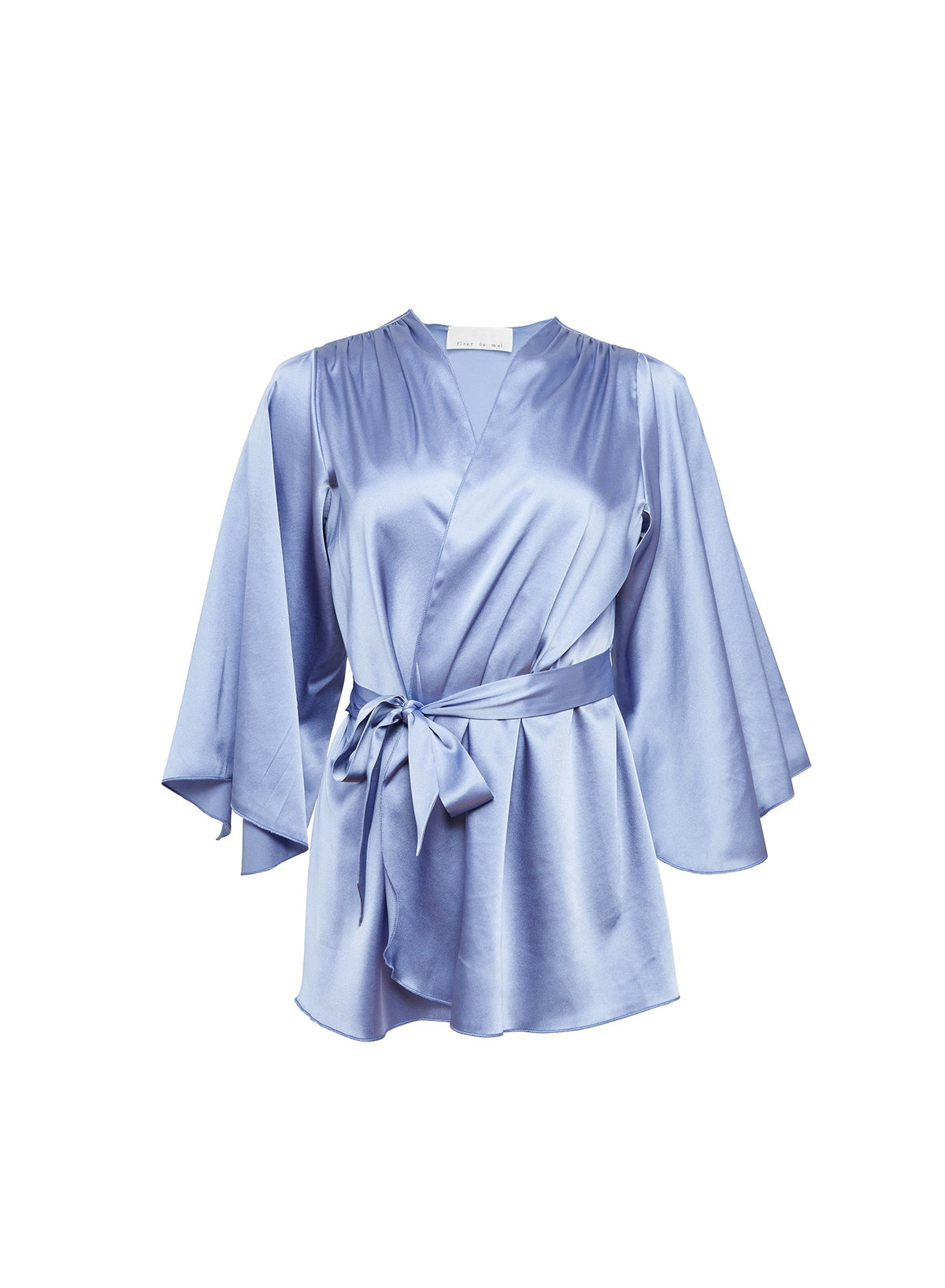Denim Blue Angel Sleeve Robe | Fleur du Mal
