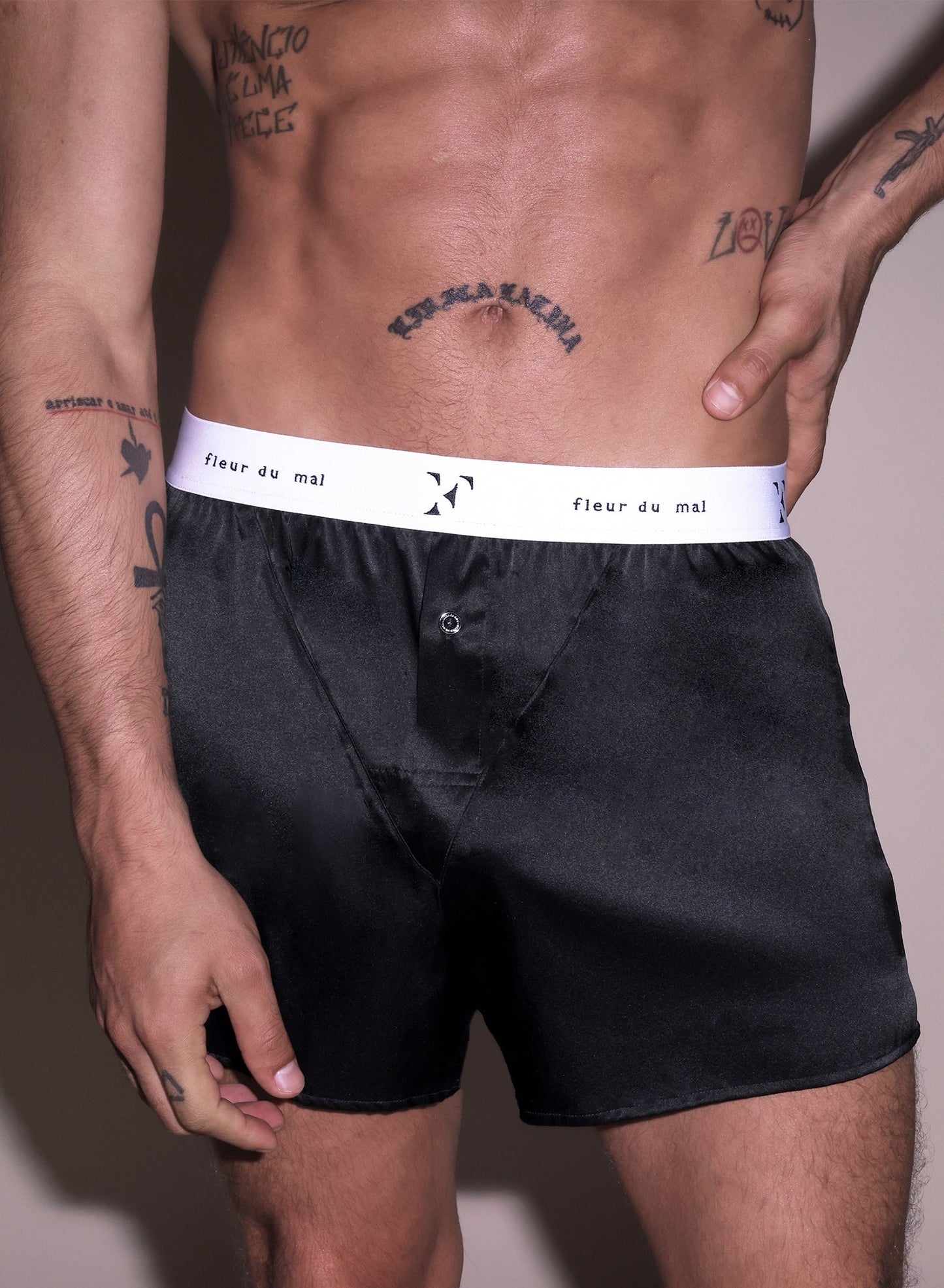 Black Unisex Boxer Short | Fleur du Mal